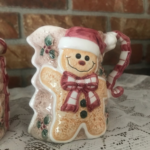 RareVintage Hand Painted Gingerbread Sugar/Creamer - Picture 10 of 13